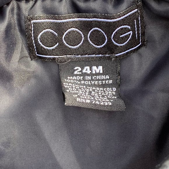 Coogi Puffy Vest Toddler 24m Full Zip Black Pink Kids Girls Snow Winter Vest - Picture 5 of 7